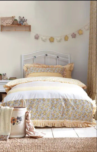 Laura Ashley Libby Ditsy Floral Ruffle Organic Cotton Duvet Cover And Pillowcase Set - Premium Duvet Covers from Laura Ashley - Just £21! Shop now at hstrends