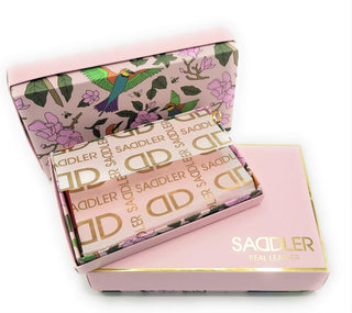 SADDLER FRANKIE Real Leather Designer Zip Top Make - up Pouch| Gift Boxed - Hstrends