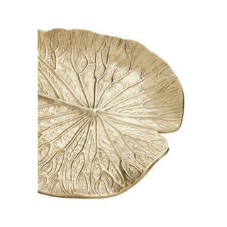 Salma Gold Finish Lotus Leaf Cake Stand - Hstrends