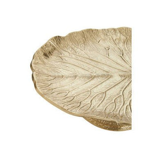 Salma Gold Finish Lotus Leaf Cake Stand - Hstrends