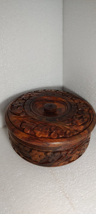 Sasswood Hand crafted table coaster with carving wood work - Hstrends