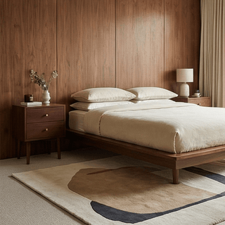 Scandinavian Walnut Oslo Bedside Table - Hstrends