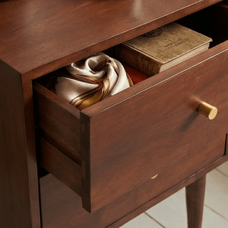 Scandinavian Walnut Oslo Bedside Table - Hstrends
