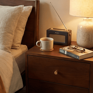 Scandinavian Walnut Oslo Bedside Table - Hstrends