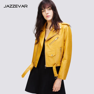 Short PU Leather Jacket - Biker Style - Hstrends