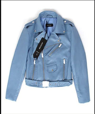 Short PU Leather Jacket - Biker Style - Hstrends