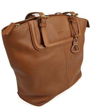 Sienna Zip Top Tote Shopper Bag for Women - Handmade by Saddler - Hstrends