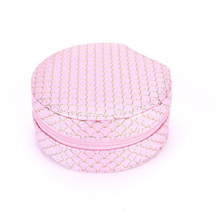 Small round jewellery organiser box in Navy and Pink - Hstrends