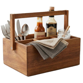 Socorro Acacia Cutlery Caddy - Hstrends