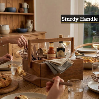 Socorro Acacia Cutlery Caddy - Hstrends