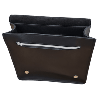 Soft Tannery Leather Messenger - Black - Hstrends