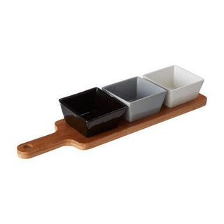 Soiree Serving Board With Square Dishes - Hstrends