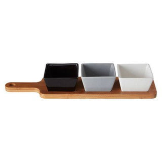 Soiree Serving Board With Square Dishes - Hstrends