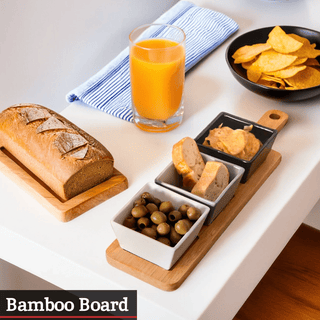 Soiree Serving Board With Square Dishes - Hstrends