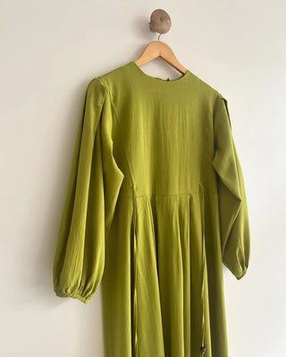 Solid Color Tie - Up Stylish Long maxi modest Dress - Hstrends