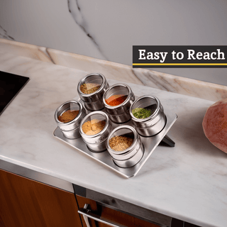 Spice Jars Magnetic Tray With Oblong Tray - Hstrends