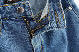 Split Hem Denim Skirt, Bodycon Denim Midi Skirt - Hstrends