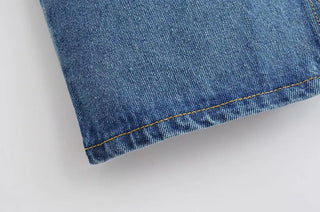 Split Hem Denim Skirt, Bodycon Denim Midi Skirt - Hstrends