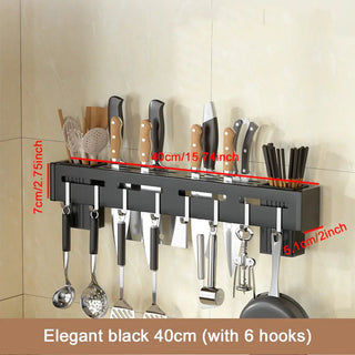 Stainless Steel Storage Rack with Cutlery Set - Hstrends