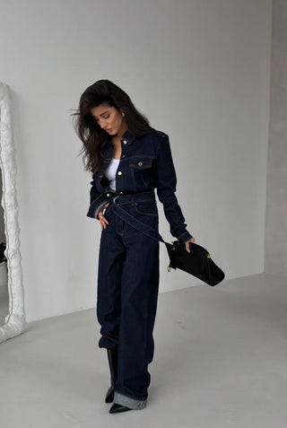 Street Style Denim Loose Casual Jumpsuit - Hstrends