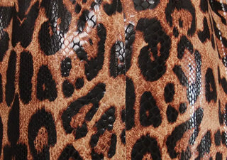 Leopard Luxe Leather Coat