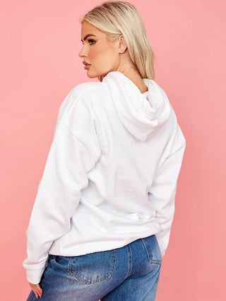 Stylewise Cute Teddy Graphic Print Hoodie - Hstrends