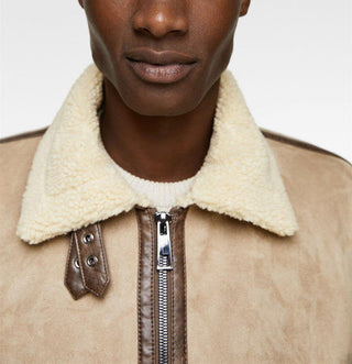 Suede Lapel Jacket – Soft Winter Coat with Casual Elegance in Solid Colors