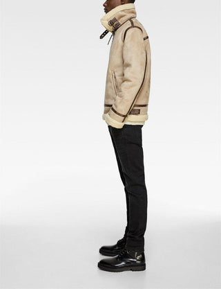 Suede Lapel Jacket – Soft Winter Coat with Casual Elegance in Solid Colors