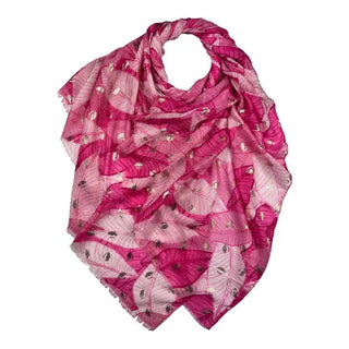 Summer forest leaves print scarves with golden patches various colours - Hstrends