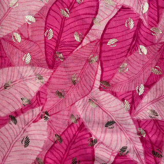 Summer forest leaves print scarves with golden patches various colours - Hstrends