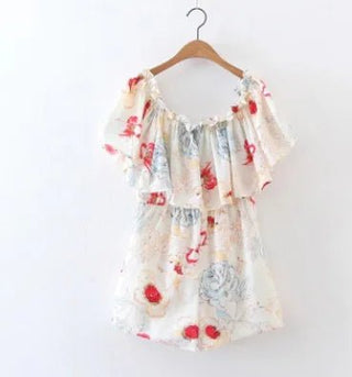 Summer New Off - Shoulder Floral Slimming Jumpsuit - Hstrends