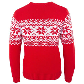 The Nordic Fairisle Men's Jumper - Red - Hstrends
