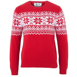 The Nordic Fairisle Men's Jumper - Red - Hstrends