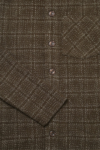 Theydon Frame Overshirt - Mocha / Ecru - Hstrends