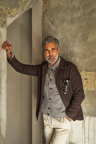 Theydon Overshirt - Chocolate Waffle - Hstrends