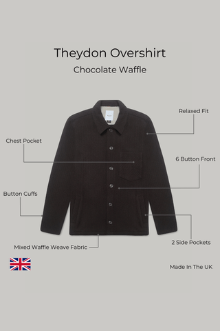 Theydon Overshirt - Chocolate Waffle - Hstrends