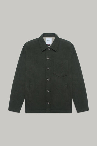 Theydon Overshirt - Olive Waffle - Hstrends