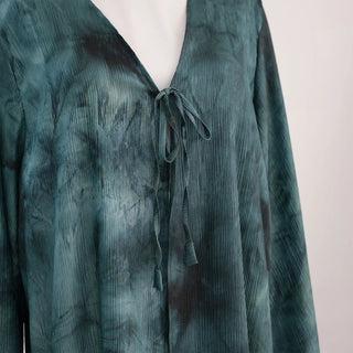 Tie - dye Printed Kaftan Robe Cardigan style Kimono Abaya dress - Hstrends