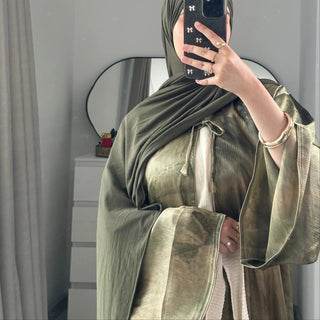 Tie - dye Printed Kaftan Robe Cardigan style Kimono Abaya dress - Hstrends