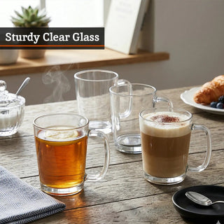 Torta Set Of Four Glass Clear Glass Mugs - Hstrends