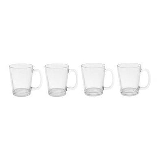 Torta Set Of Four Glass Clear Glass Mugs - Hstrends