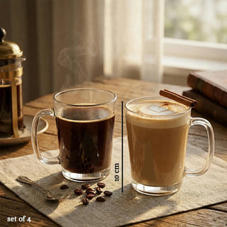 Torta Set Of Four Glass Clear Glass Mugs - Hstrends