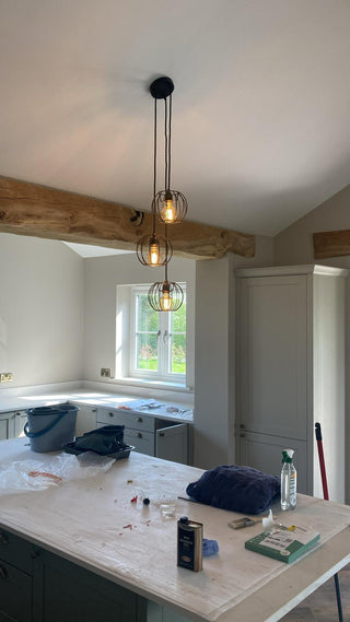 Triple Cluster Pendant Light Pumpkin Cages - Hstrends