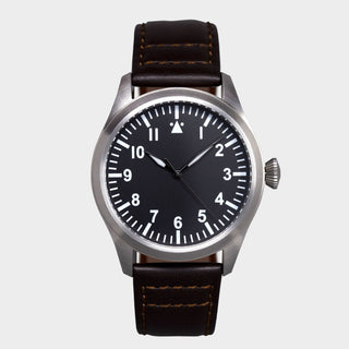 'Turbulence' Cat.1 Aviator's Watch (46mm) | Rook Black - Hstrends