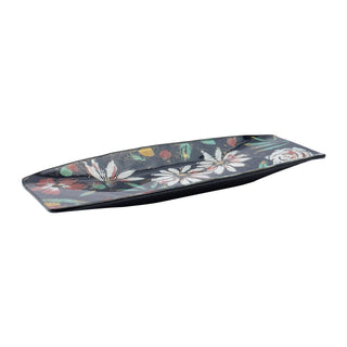 Twilight Bloom Glass Long Rectangular Dish In Gift Box - Hstrends