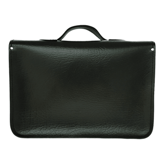 Twin Pocket Executive Handmade Leather Satchel - British Racing Green - Hstrends