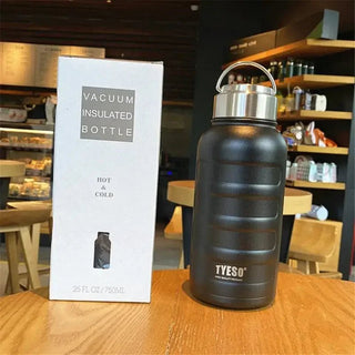 Tyeso Thermos Water Bottle 1000ml 750ml 360ml Double Stainless Steel Vacuum Flask - Hstrends