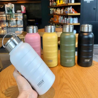Tyeso Thermos Water Bottle 1000ml 750ml 360ml Double Stainless Steel Vacuum Flask - Hstrends