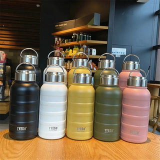 Tyeso Thermos Water Bottle 1000ml 750ml 360ml Double Stainless Steel Vacuum Flask - Hstrends