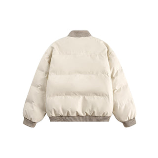 Unisex PU Stitching Cotton - Padded Jacket - Hstrends